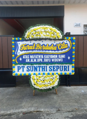 Papan Bunga Duka di Cengkeh Turi