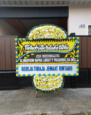 Papan Bunga Duka di Cengkeh Turi